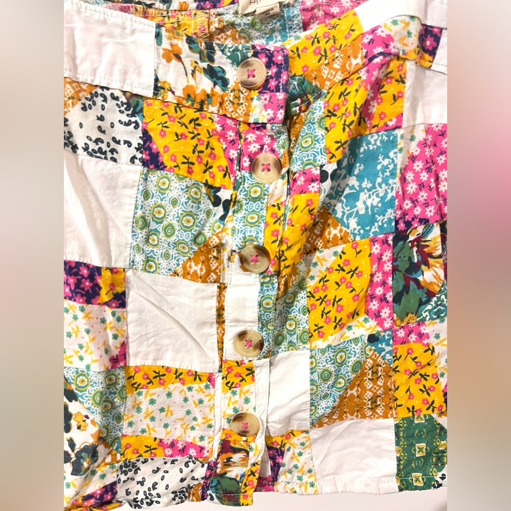 Anthropologie Pilcro ✨ SMALL Patchwork Spaghetti Strap Boxy Tank - Picture 9 of 11